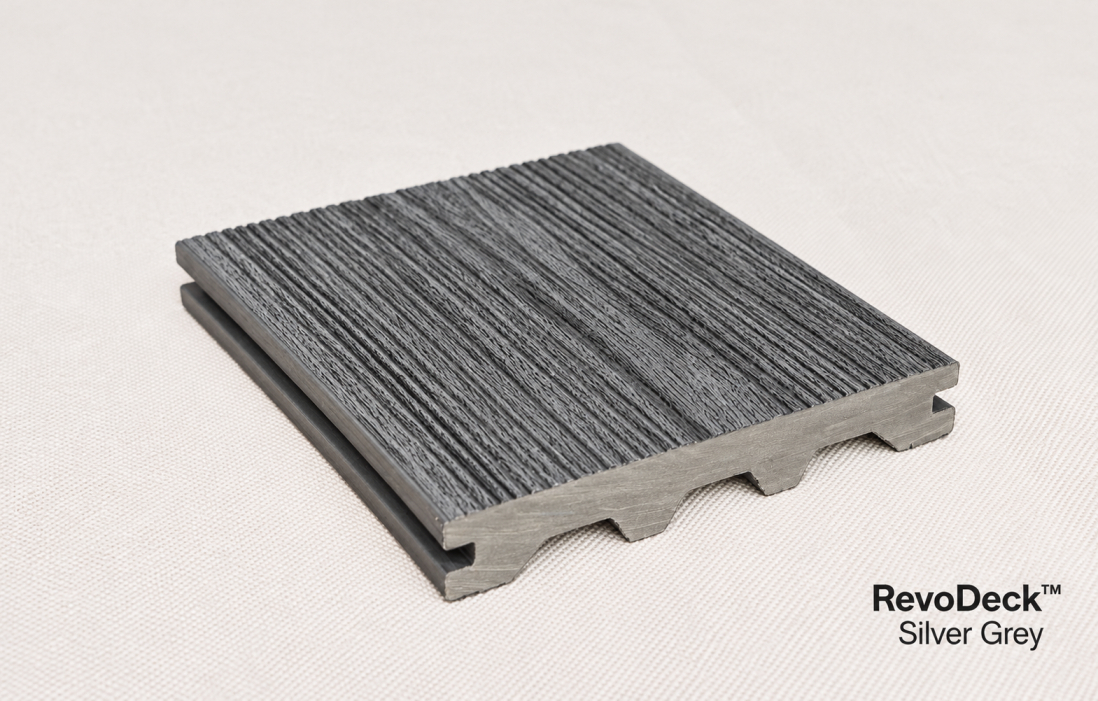 RevoDeck Silver Grey Decking Sample